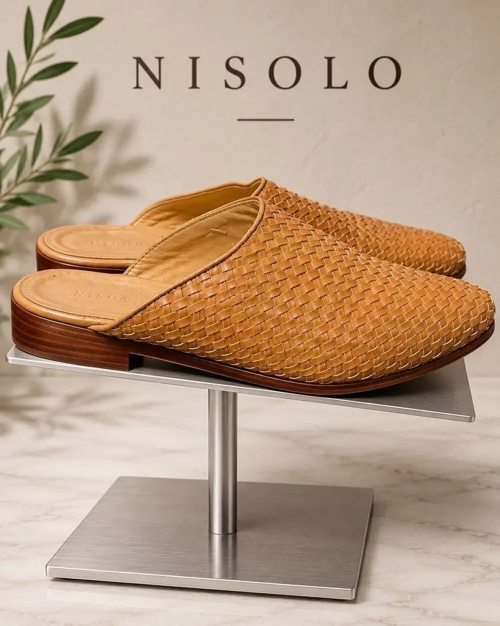 Nisolo Ama Woven Mule Leather Slip-On Clogs Women’s 11